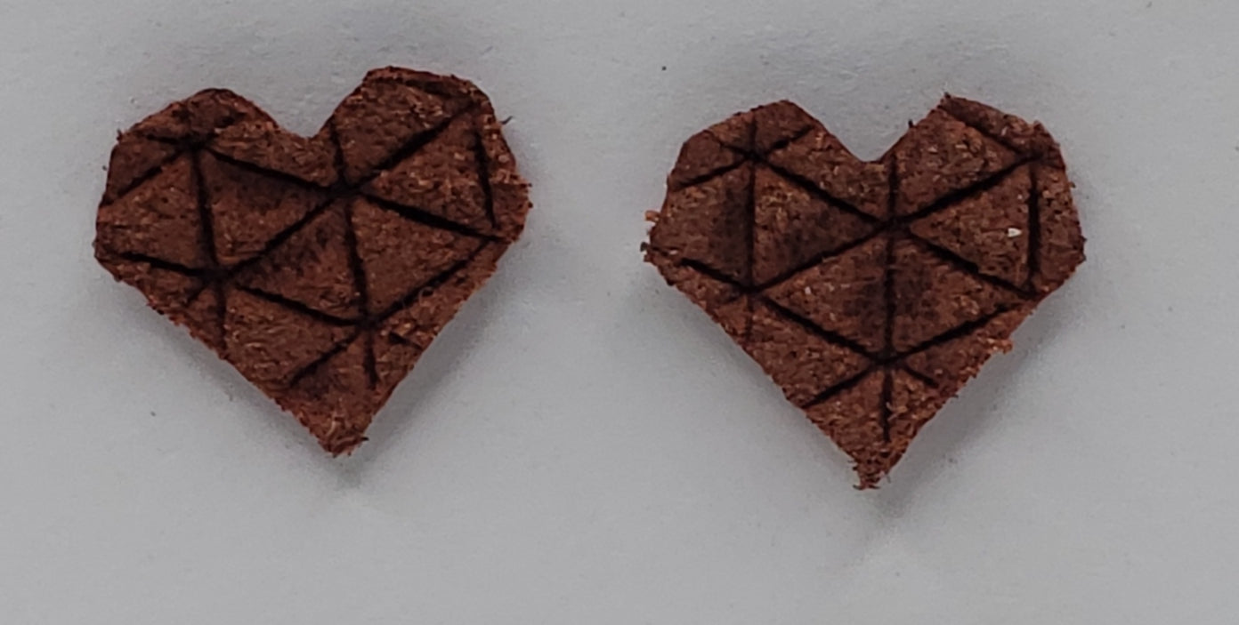 Cinnamon Mini Triangles Leather Studs