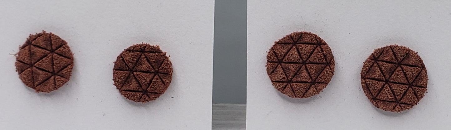 Cinnamon Mini Triangles Leather Studs