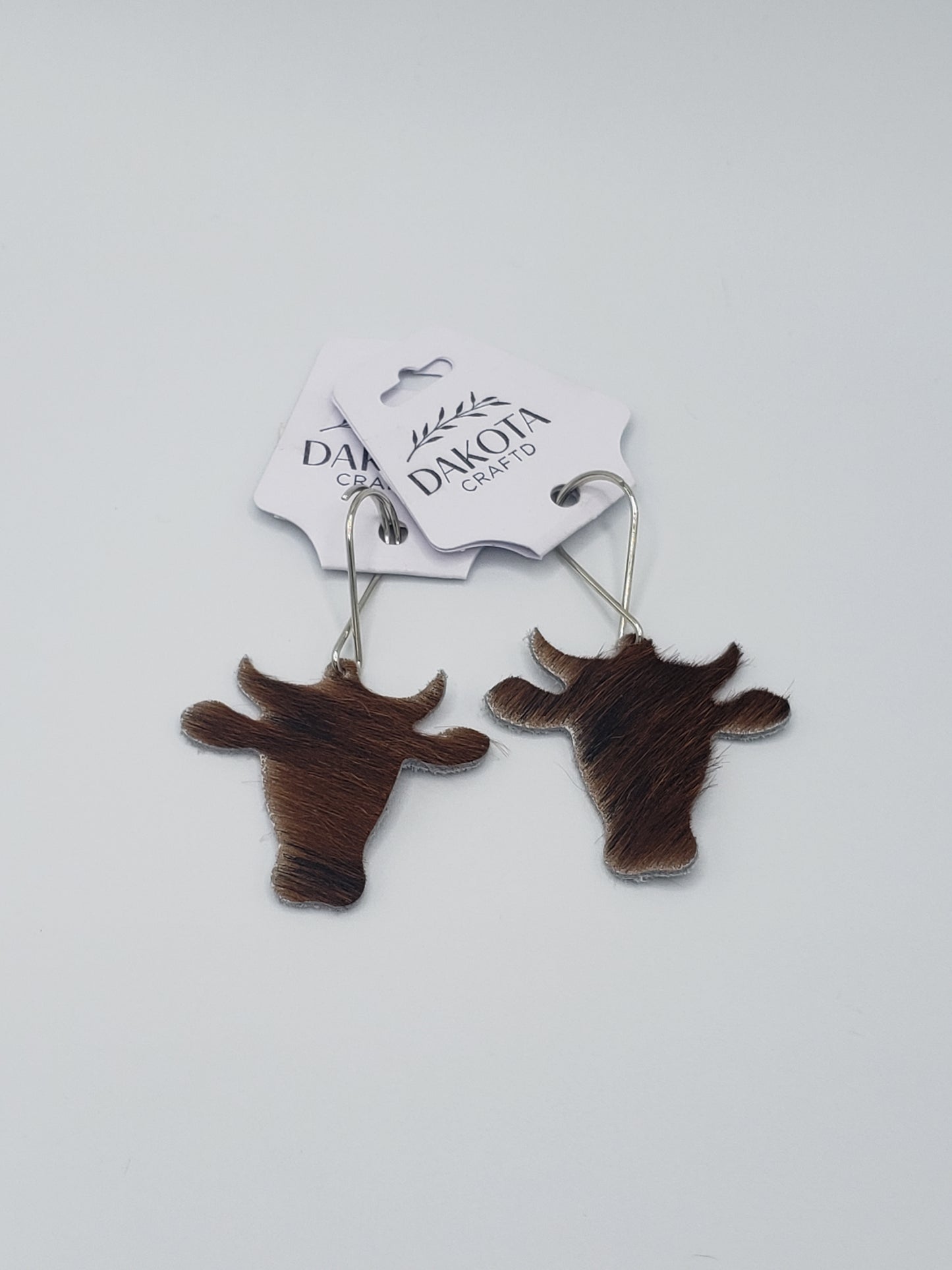 Hair-On-Hide Steer Head Key Chain
