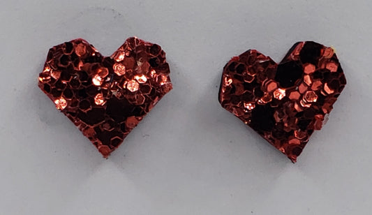Hearts - Leather Studs