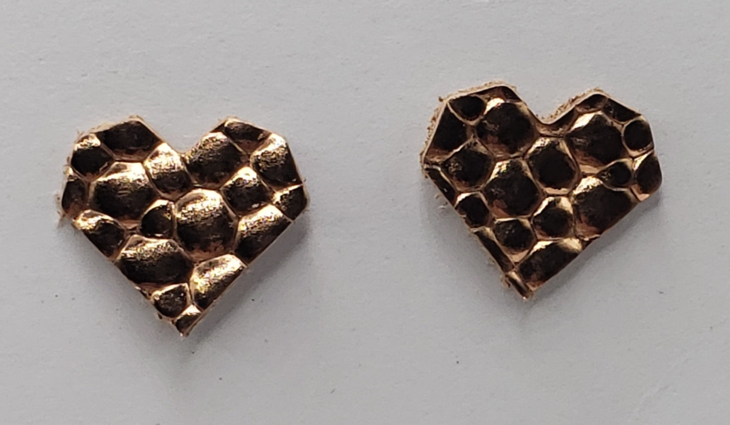 Hearts - Leather Studs