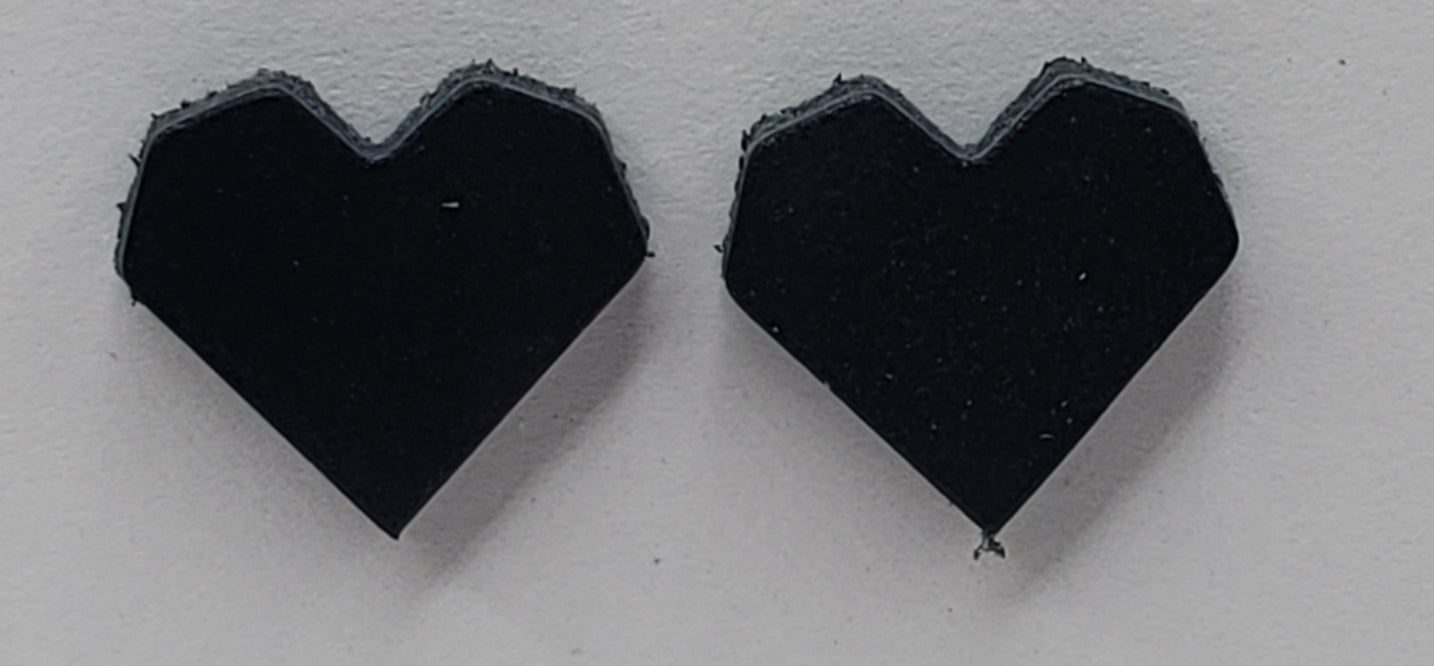 Hearts - Leather Studs