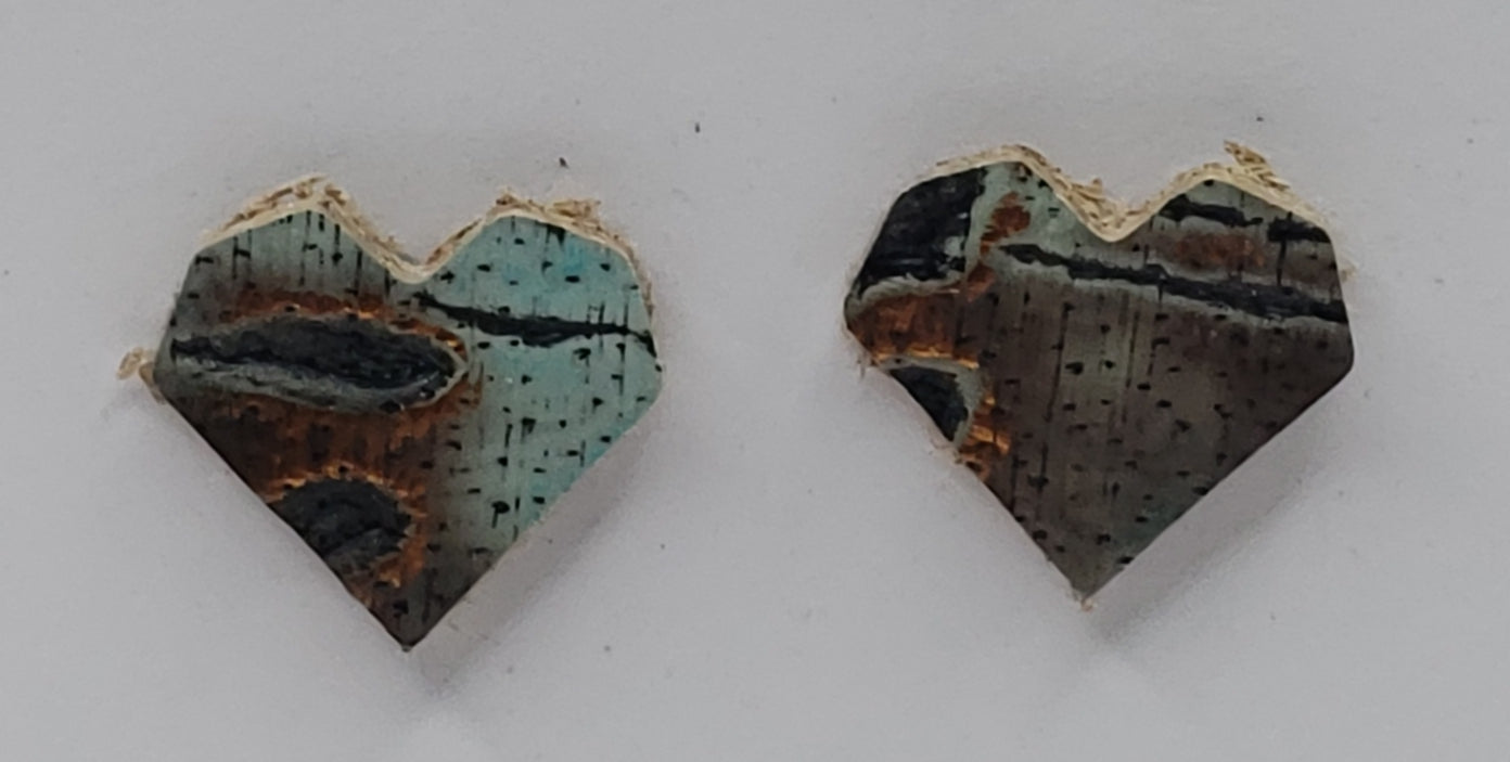 Hearts - Leather Studs