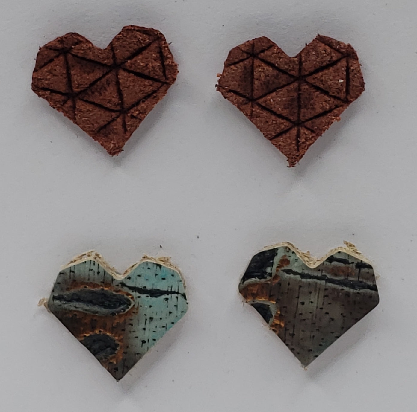 Hearts - Leather Studs