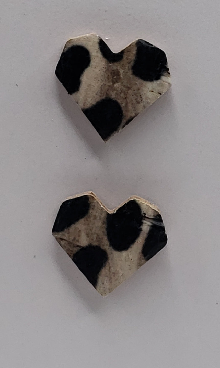 Hearts - Leather Studs