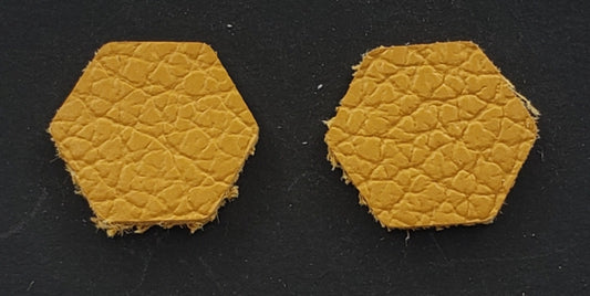 Honey Mustard Octagon Leather Studs