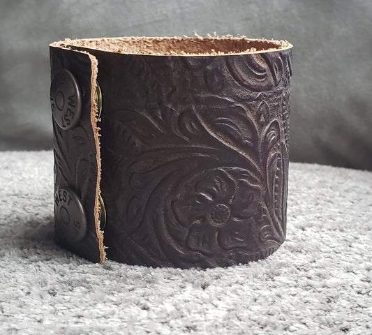 Brown Western Floral Bracelet